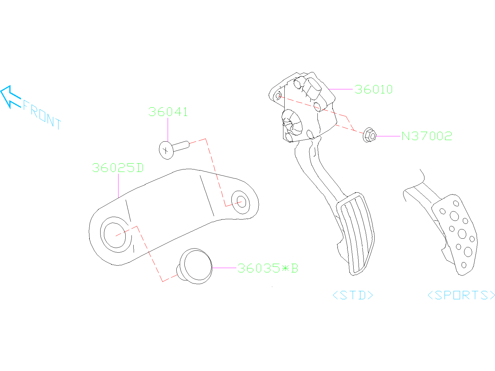 subaru pedal diagram shirt